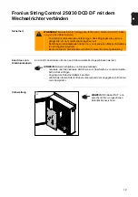 Предварительный просмотр 21 страницы Fronius 250/30 DCD DF Operating Instructions Manual