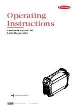 Preview for 1 page of Fronius AccuPocket 150/400 TIG Operating Instructions Manual