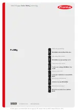 Fronius AL 2300 Operating Instructions Manual preview