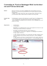 Предварительный просмотр 22 страницы Fronius Datalogger Web Operating Instructions Manual