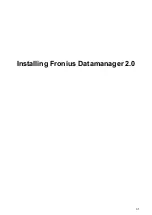 Preview for 31 page of Fronius Datamanager 2.0 Operating Instructions Manual