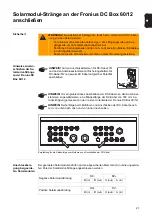 Предварительный просмотр 23 страницы Fronius DC Box 60/12 MET Operating Instructions Manual