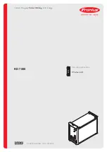 Preview for 1 page of Fronius KD 7000 Operating Instructions Manual