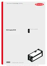 Preview for 1 page of Fronius KD Supply 2500 Operating Instructions Manual