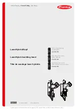 Preview for 1 page of Fronius LaserHybrid Operating Instructions/Spare Parts List