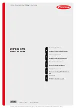 Preview for 1 page of Fronius MHP 280i G PM Operating Instructions Manual