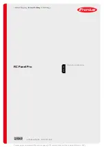 Fronius RC Panel Pro Operating Instructions Manual preview