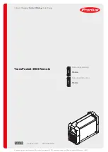 Preview for 1 page of Fronius TransPocket 3500 CC Remote Operating Instructions Manual