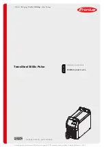 Fronius TransSteel 3000c Pulse Operating Instructions Manual preview