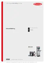 Fronius Virtual Welding Operating Instructions Manual preview