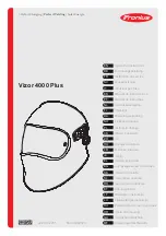 Fronius Vizor 4000 Plus Operating Instructions Manual предпросмотр