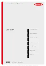 Preview for 1 page of Fronius VR 1500-PAP Operating Instructions Manual