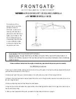 Предварительный просмотр 1 страницы Frontgate 140180B Manual