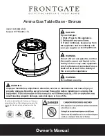 Frontgate Amina Gas Table Base Owner'S Manual preview