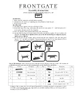 Предварительный просмотр 1 страницы Frontgate Carlisle Cast Rect. Dining Table Assembly Instructions