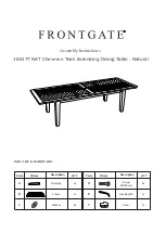 Предварительный просмотр 1 страницы Frontgate Cheveron 166177 NAT Assembly Instructions