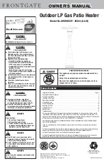 Preview for 1 page of Frontgate GWU9850F/3554A Owner'S Manual