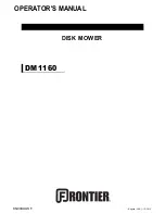 Предварительный просмотр 1 страницы Frontier DM1160 Operator'S Manual