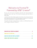 Preview for 2 page of Frontier FrontierTV Self-Installation Manual