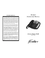 Preview for 1 page of Frontier IR09225 Owner'S Instruction Manual