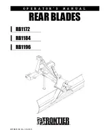 Preview for 1 page of Frontier RB1172 Operator'S Manual