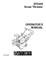 Frontier ST0320 Operator'S Manual preview