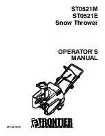 Frontier ST0521E Operator'S Manual preview