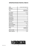 Preview for 44 page of Frontier ST0521E Operator'S Manual