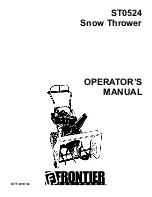 Frontier ST0524 Operator'S Manual preview