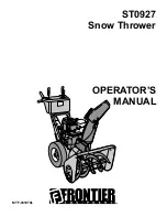 Frontier ST0927 Operator'S Manual preview