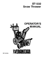 Preview for 1 page of Frontier ST1332 Operator'S Manual