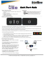 Preview for 1 page of FrontLine ComProbe USB 2.0 Quick Start Manual