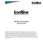 Preview for 1 page of FrontLine FTS4USB Quick Start Manual