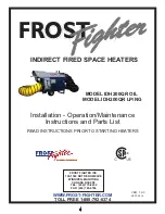 Preview for 1 page of Frost Fighter IDH200QR LP/NG Installation, Operation & Maintenance Instructions Manual