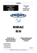 Preview for 1 page of Frost Italy MIRAC H 10 Installation And Maintenance Manual