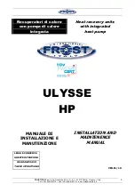 Preview for 1 page of Frost Italy ULYSSE HP 1000 Manual