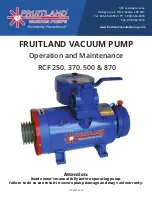 Preview for 1 page of Fruitland RCF 250 Operation And Maintenance