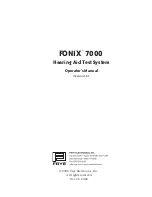 Frye FONIX 7000 Operator'S Manual preview