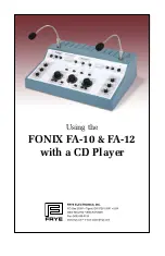 Frye FONIX FA10 Manual предпросмотр