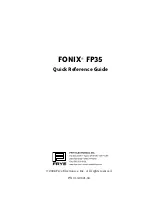 Preview for 1 page of Frye FONIX FP35 Quick Reference Manual