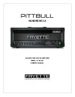 Fryette Pittbull Hundred/CLX G-100-CLX Owner'S Manual preview