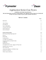 Preview for 4 page of Frymaster Application Series Installation Quick Reference