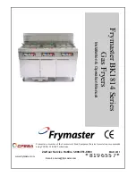 Preview for 1 page of Frymaster BK1814 Series Installation & Operation Manual