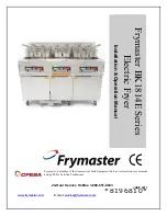 Frymaster BK1814E Series Installation & Operation Manual preview