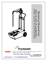 Frymaster CFESA BKSDU Installation And Operation Manual preview