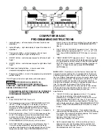 Предварительный просмотр 1 страницы Frymaster Computer Magic Programming Instructions