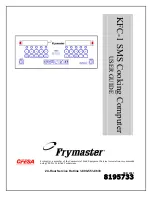 Frymaster Cooking Computer KFC-1 SMS User Manual предпросмотр