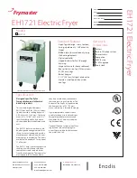 Frymaster EH1721 Series Specifications preview