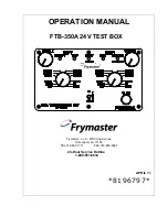 Preview for 1 page of Frymaster FTB-350A Operation Manual