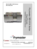 Frymaster HD1814 SERIES HD1814G Installation & Operation Manual preview